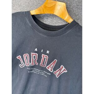 Jordan Air Graphic T-Shirt Faded Black Short Sleeve Mens XL Basketball Gym Run